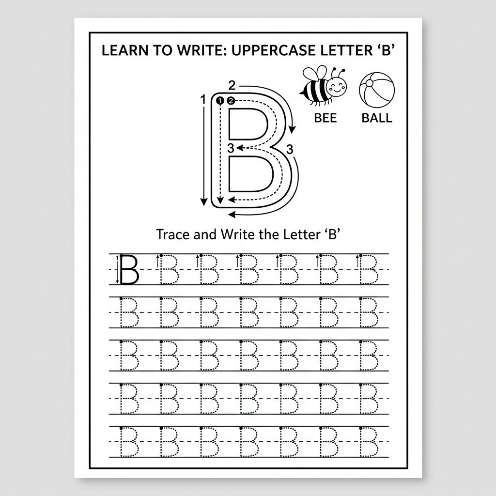 Letter B Tracing
